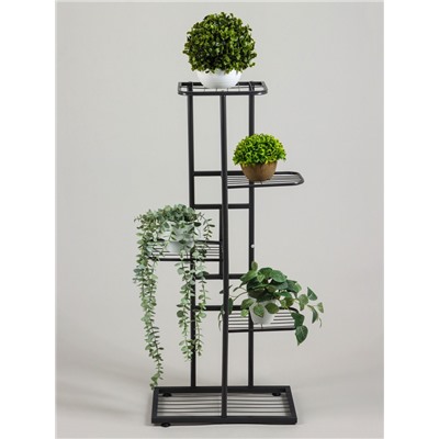 Подставка для цветов Greengo, 5 полок, 44×22×95 см, напольная, металл, тёмно-серая