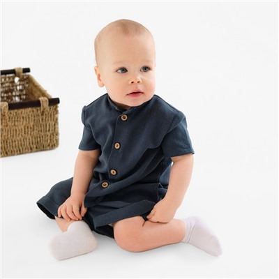 Комплект для мальчика: рубашка, шорты MINAKU, рост 86-92, тёмно-синий