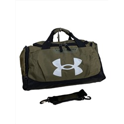 Дорожная сумка из текстиля  с принтом, цвет зеленый