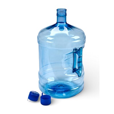 Бутыль для кулера, 18.9 л, ПЭТ, многооборотная, с ручкой, 2 пробки