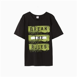 Футболка мужская «BREAK THE RULES» цвет черный, размер 50