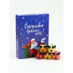 Адвент календарь с мёдом «Счастливого Нового года», облепиха, кедровые орешки, малина, цитрус, клубника (12 шт. × 30 г)