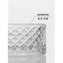 Икорница Доляна «Рапунцель», 130 мл, 8.5×10 см, стекло, прозрачная
