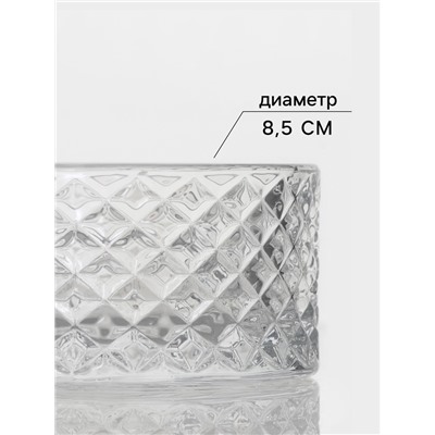 Икорница Доляна «Рапунцель», 130 мл, 8.5×10 см, стекло, прозрачная