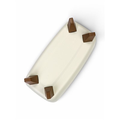 Кашпо для цветов «Флориан», 4.2 л, 39×20×19.5 см, пластиковое, на ножках, белое