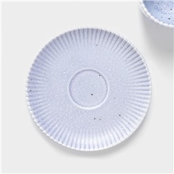 Чайная пара Доляна «Коралл», 275 мл, фарфор, голубая