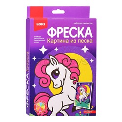 Фреска. Картина из песка "Лошадка"