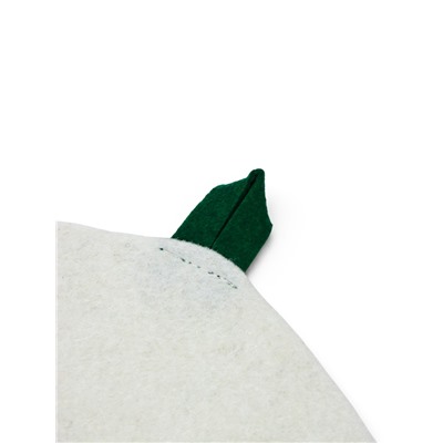 Коврик - сидушка для бани и сауны «Дубовый лист», 51×38 см, войлок, белый