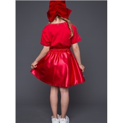 Карнавальный костюм «Красная шапочка», юбка с фартуком, шапочка, размер 116-60
