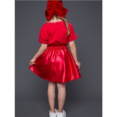 Карнавальный костюм «Красная шапочка», юбка с фартуком, шапочка, размер 116-60