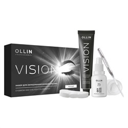 Ollin Набор для окрашивания бровей и ресниц / Vision, черный, 20 мл 8483