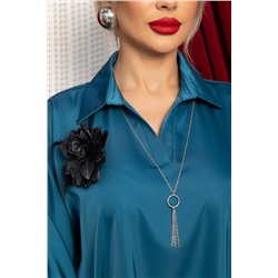 Блуза Шахерезада (бирюзовая) Б14676-18М