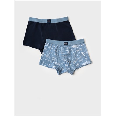 Трусы трикотажные для мальчиков - боксеры, 2 шт в комплекте