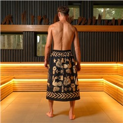 Полотенце для бани «Настоящий мужчина» мужской килт 80×145 см, 100 % хл, вафельное полотно