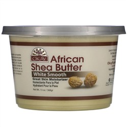 Okay Pure Naturals, African Shea Butter, White  Smooth, 13 oz (368 g)