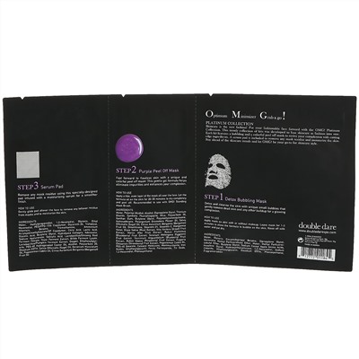 Double Dare, OMG!, Platinum Purple Facial Mask Kit, 1 Kit