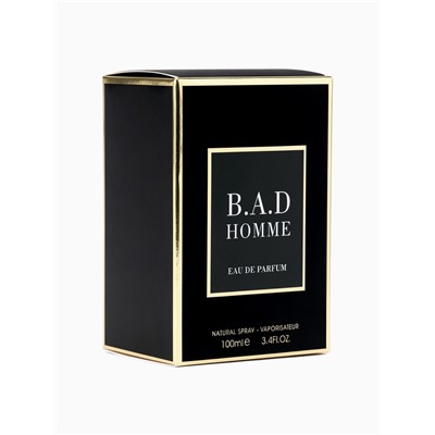 Парфюмерная вода мужская B.A.D. HOMME, 100 мл (мотив Carolina Herrera Bad Boy)