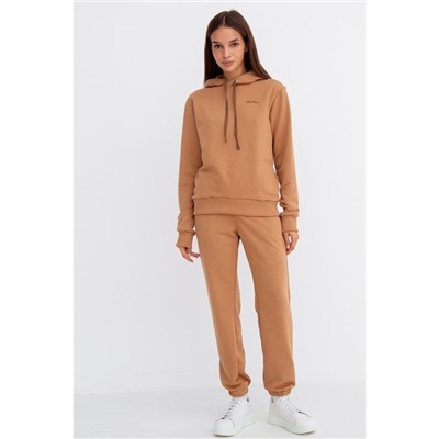 Костюм женский (толстовка, брюки) Modellini, бежевый, размер 48