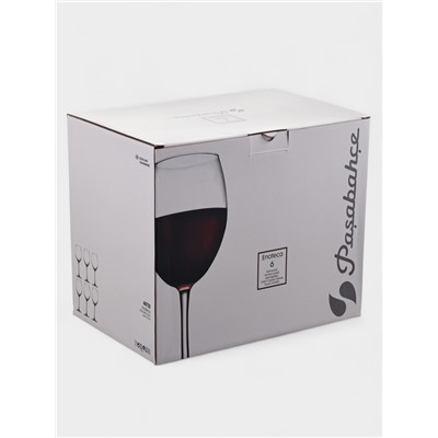Бокалы для вина Paşabahçe Enoteca, 440 мл, набор 6 шт., стекло, прозрачные