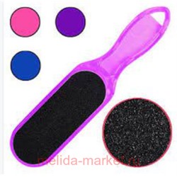Терка для ног двухстонняя пластик цвета микс