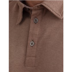 Футболка-поло из фактурного трикотажа