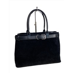 Женская сумка из искусственной замши, цвет черный