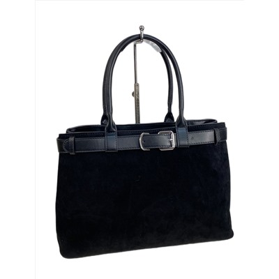 Женская сумка из искусственной замши, цвет черный