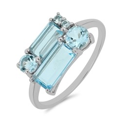 Кольцо из серебра топаз, Мартина