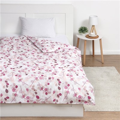 Пододеяльник 1.5-спальный «Экономь и Я. Эвкалипт», 147×210 см, розовый, бязь