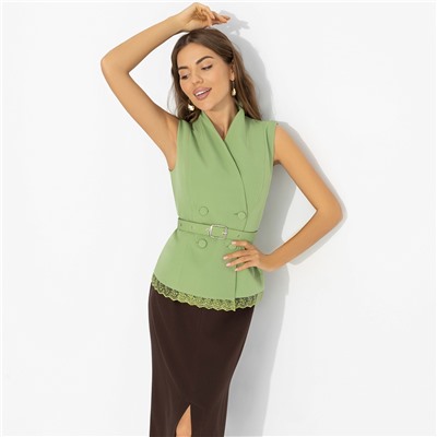 Комплект с юбкой женственный, Игра контраста (2 в 1)