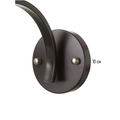 Бра настенный BayerLux Nadine, 1×10 Вт, GU10, черный, 37×16×32 см