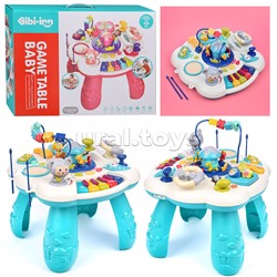 Столик развивающий "Мышонок" голубой, в коробке