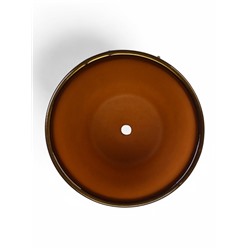 Горшок для цветов «Миндаль», 2.5 л, d=18.5 см, h=16.5 см, с поддоном, керамика, коричневый