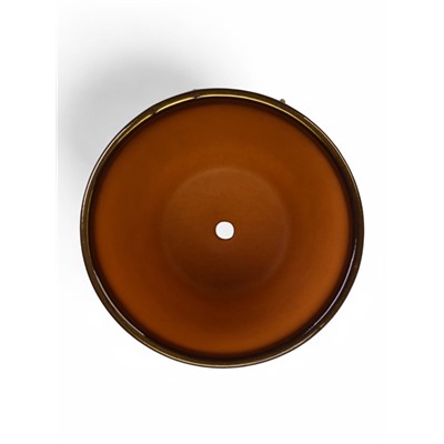 Горшок для цветов «Миндаль», 2.5 л, d=18.5 см, h=16.5 см, с поддоном, керамика, коричневый