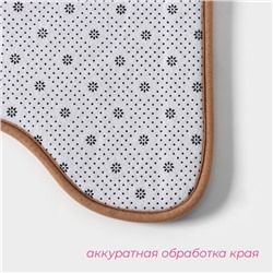 Коврики для ванной и туалета Доляна, 3 шт., 36×43 см, 40×50 см, 50×80 см, бежевые