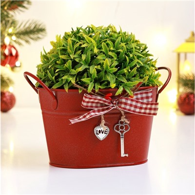 Кашпо «Ведерко Рустад», 14×11×9 см, красное