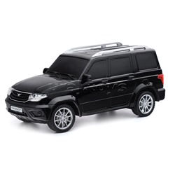 Машина р/у UAZ Патриот 19 см, (свет, черн) в коробке