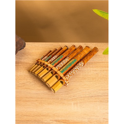 Сувенирный музыкальный инструмент «Флейта Пана», 11×20×3 см, бамбук