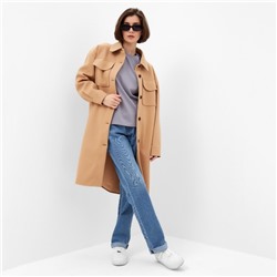 Жакет удлинённый женский MINAKU цвет бежевый, р-р 42