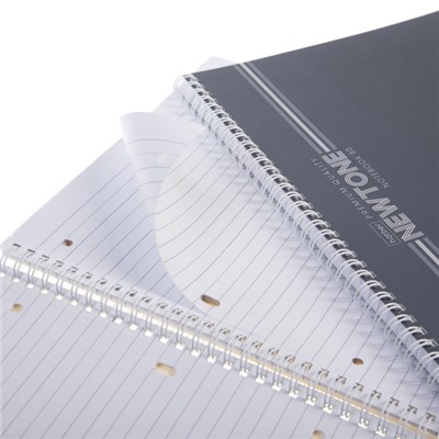 Тетрадь А4  80л линия на спирали "NEWtone PASTEL Серый агат" перфорация на отрыв (090629) 05060 Хатбер