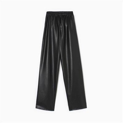 Брюки кожаные женские MIST Base, размер 48, чёрные