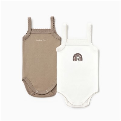 Комплект боди Крошка Я Rainbow 2 шт., рост 68-74 см