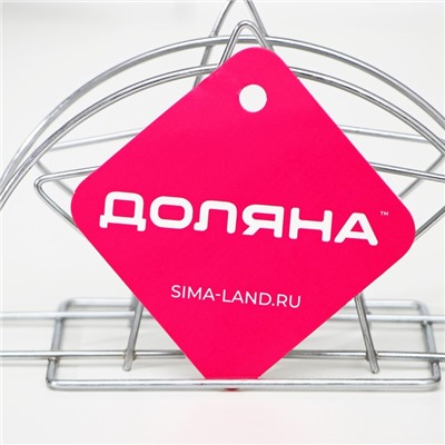 Салфетница Доляна «Звезда, серебряная