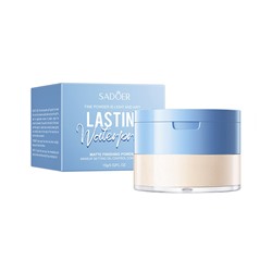 Рассыпчатая фиксирующая пудра с пуховкой Sadoer, 15 гр. Тон: Натуральный