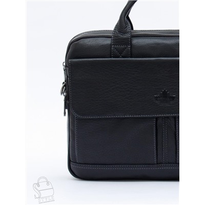 Портфель мужской кожаный 0883Z black Zinimsk  в Новосибирске