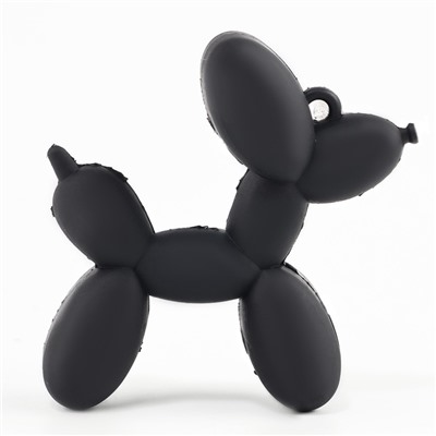 Алмазная мозаика на брелоке "Собачка" черный