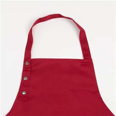 Фартук «Этель. Стиль», красный, 70×80 см, 80% п/э, 20% хлопок