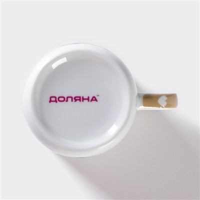 Кружка детская Доляна «Совёнок и единорог», 230 мл, керамика, белая