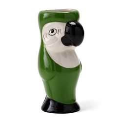 Стакан для коктейлей «Тики», 400 мл, зелёный попугай, керамика