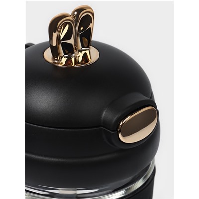 Бутылка для воды «Ушки», 350 мл, 9.5×9×17 см, стекло, МИКС